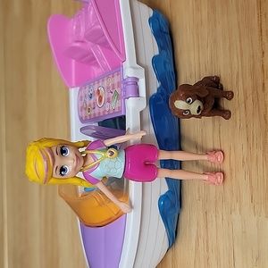 Polly Pocket Polly Pocket Ahoy Adventure! Speedboat with Polly & Dog
